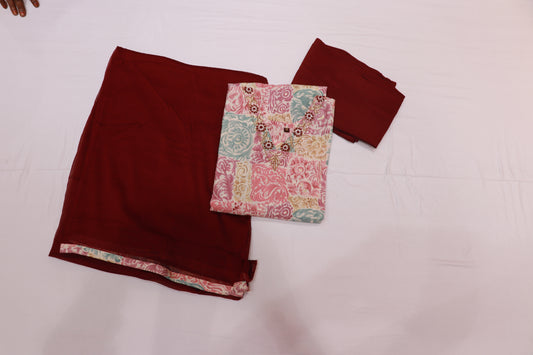 Muslin Colour Onion With Moorun - Vaishali Silks
