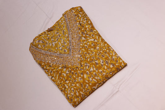 Maslin Masted colour   Kurthi set - Vaishali Silks