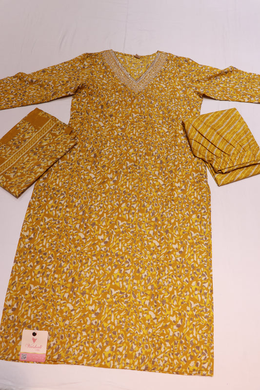 Maslin Masted colour   Kurthi set - Vaishali Silks