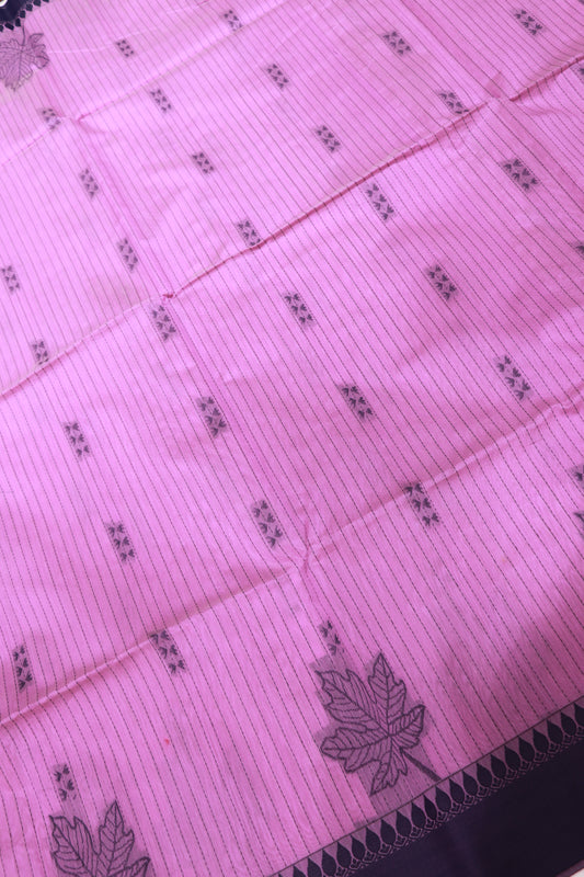 Silk Cotton Saree Violet Colour - Vaishali Silks