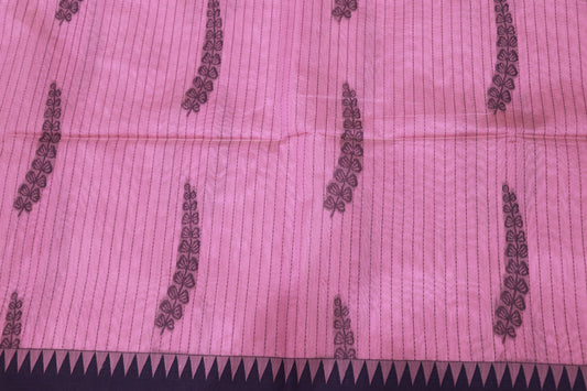 Silk Cotton Saree Baby pink Colour - Vaishali Silks