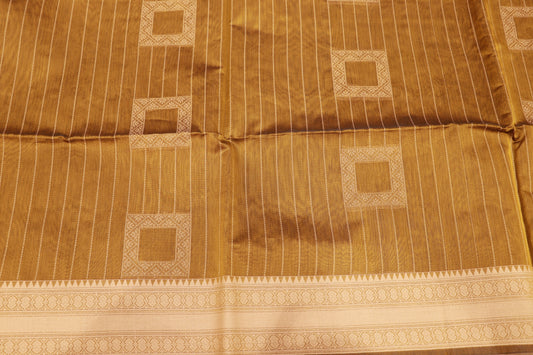 Silk Cotton Saree Light Brown Colour - Vaishali Silks