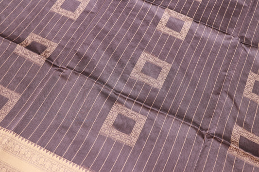 Silk Cotton Saree Brown Colour - Vaishali Silks