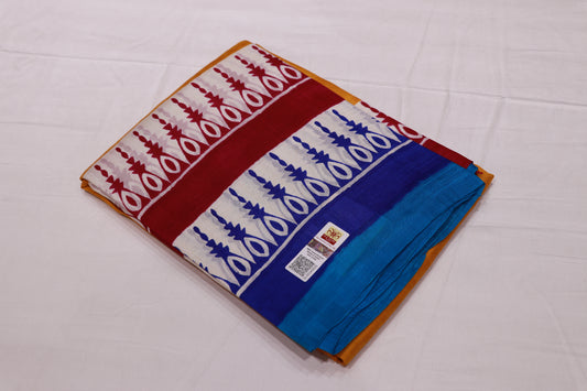 Pure Tusser Yellow With Pink  Colour - Vaishali Silks