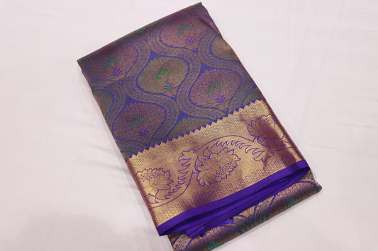 Pure Silk saree violet  Colour - Vaishali Silks