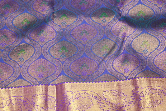 Pure Silk saree violet  Colour - Vaishali Silks