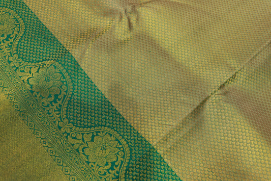 Pure  Silk Saree Pista  Green With Ramar Green Colour - Vaishali Silks