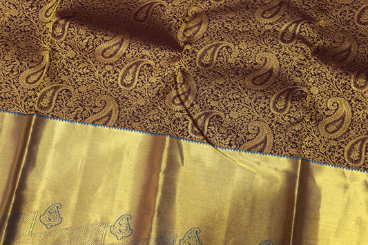 Pure  Silk Saree Voilet With  Blue Colour - Vaishali Silks
