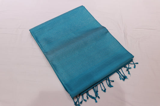 Pure Silk saree  Blue Colour - Vaishali Silks