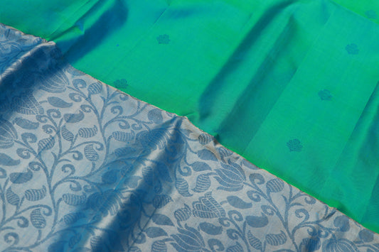 Pure Silk saree  Green  colour - Vaishali Silks