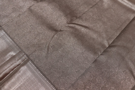 Pure Silk Saree Gray Colour - Vaishali Silks