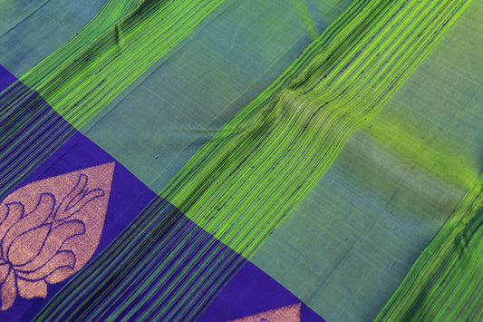 Pure Silk Saree Green Jute Saree with - Vaishali Silks