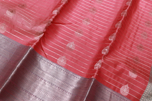 Pure Silk Saree  Pink Colour Saree - Vaishali Silks