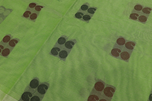 Cotton Saree  Pista Green - Vaishali Silks