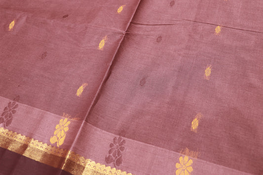 Cotton Saree Brown colour - Vaishali Silks