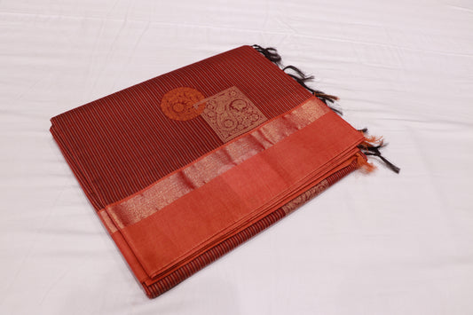 Cotton  Saree Orane Colour - Vaishali Silks