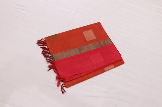 cotton saree Peach  Colour - Vaishali Silks