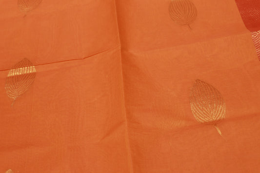 Cotton Saree Orange Colour - Vaishali Silks