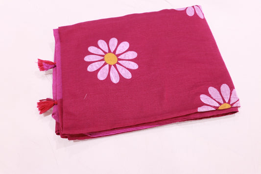 Linen Saree Voilet Color - Vaishali Silks