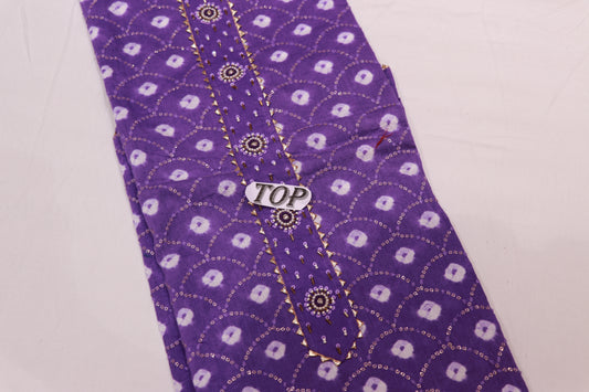 Pure Cotton Salwar Material Voilet Colour - Vaishali Silks