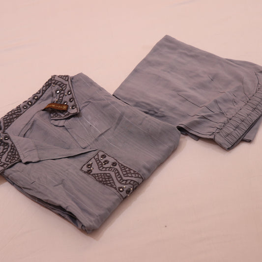 Short Top Gray Colour - Vaishali Silks