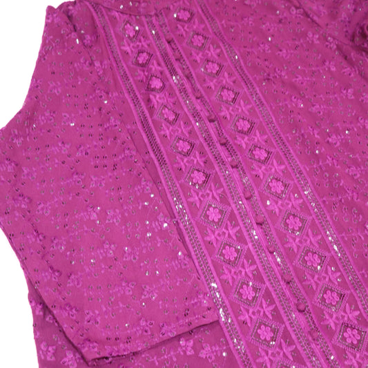 Sequence Top Dark Purple Colour - Vaishali Silks