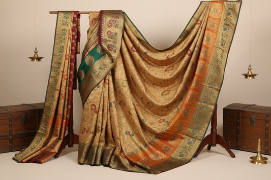 Buy Authentic Tussar Silk Sarees Online – Timeless Elegance in Every Weave