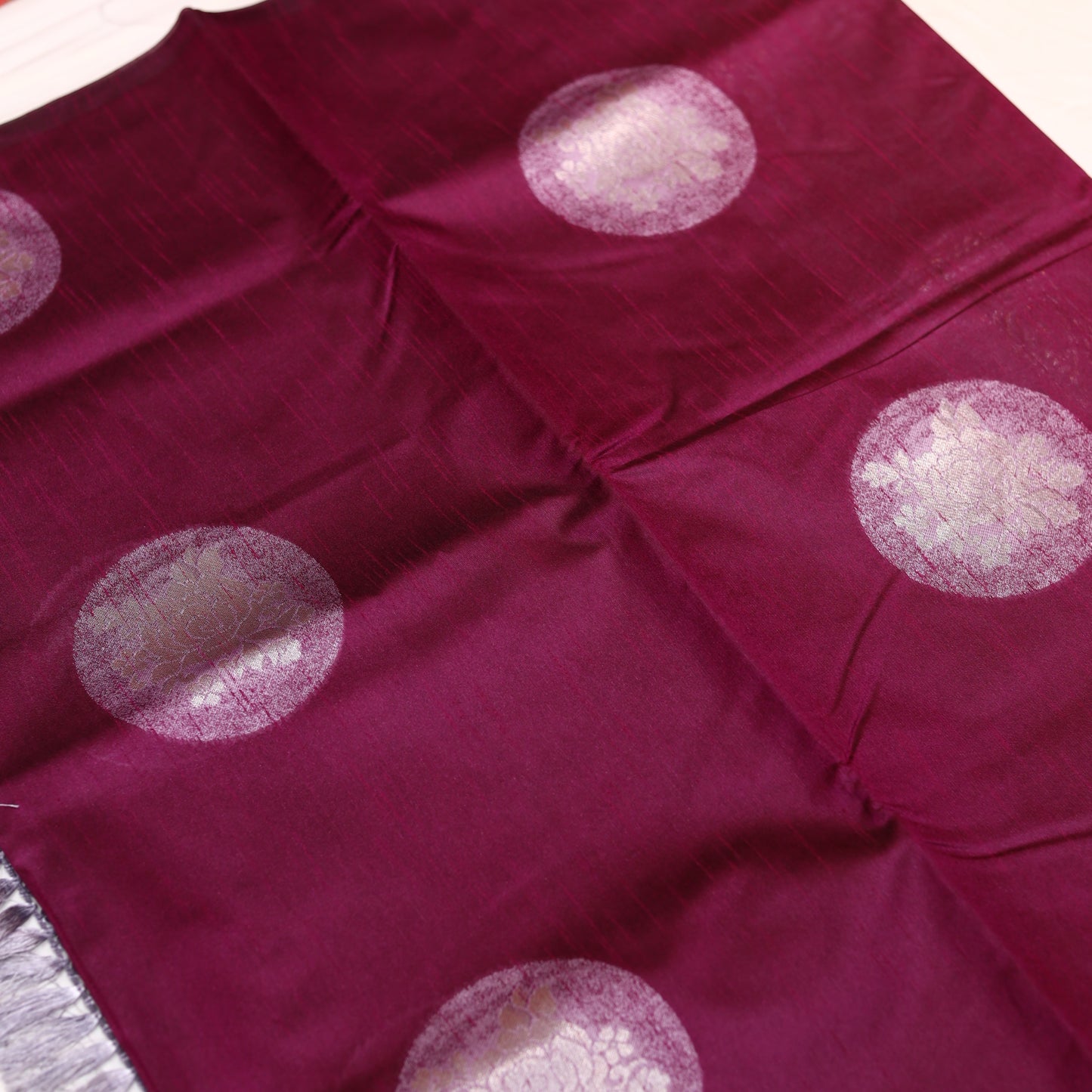 Crimson Velvet Fancy Saree