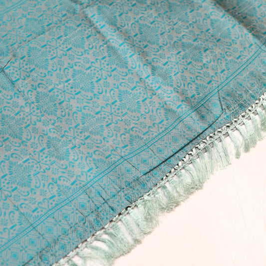 Sky Blue With Grey Fanacy Saree