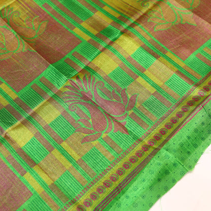 Green Semi Tussar Saree