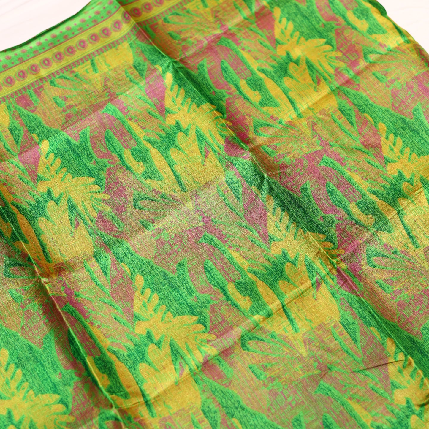 Green Semi Tussar Saree