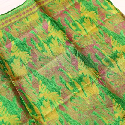 Green Semi Tussar Saree