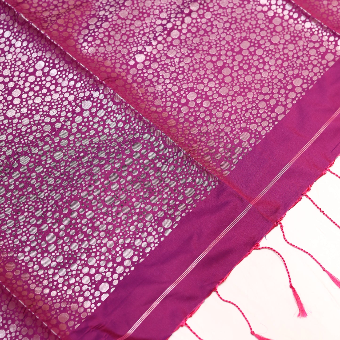 magenta-pink Semi Soft Silk Saree
