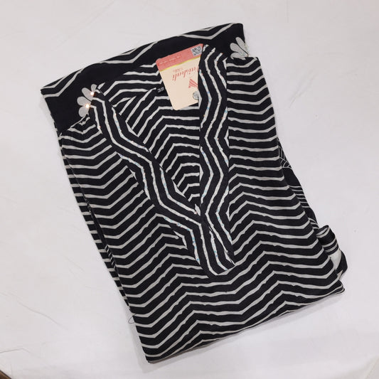 Muslin Black with White Kurtiset - Vaishali Silks