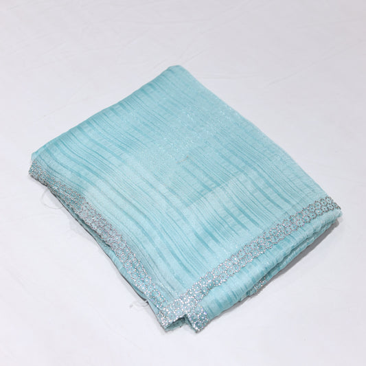 Sky Blue Party Wear Saree