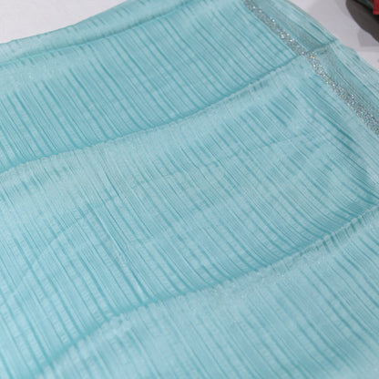 Sky Blue Party Wear Saree