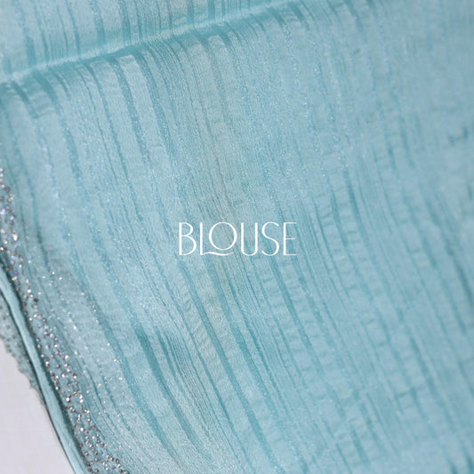 Sky Blue Party Wear Saree