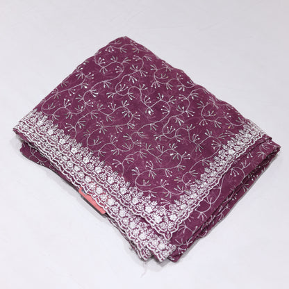 Violet Party Wear Saree