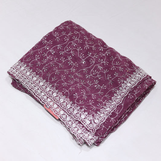 Violet Party Wear Saree
