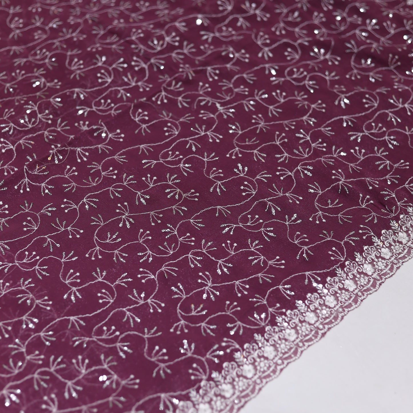 Violet Party Wear Saree