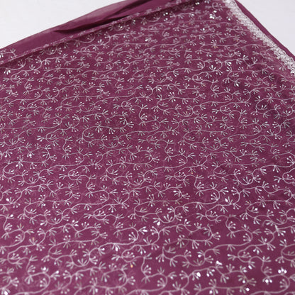 Violet Party Wear Saree