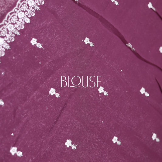 Violet Party Wear Saree