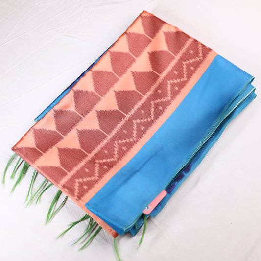 Blue Semi Tusser Saree