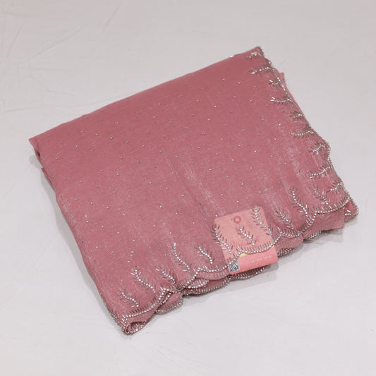 Fancy Partywear Pink Saree