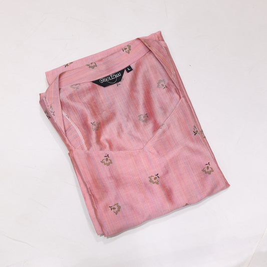 Rawsilk Lightpink Kurtiset - Vaishali Silks