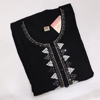 Spun Black Kurtiset - Vaishali Silks