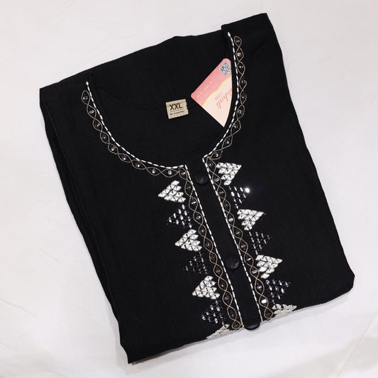 Spun Black Kurtiset - Vaishali Silks