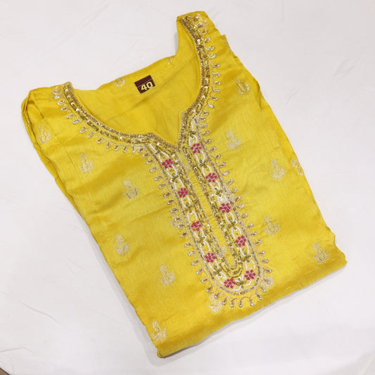 Banaras Yellow Kurtiset