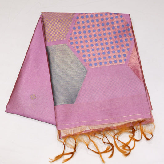 Giza Silk Purple Saree