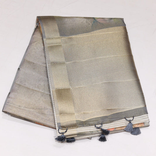 Tissue Grey Saree